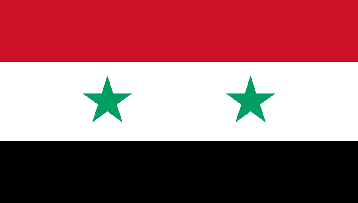 Auch die Flagge des Landes taucht beim Bürgerkrieg in Syrien immer wieder auf